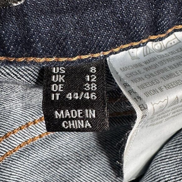 Susan Graver Pull On Jeans Womens 8 Denim Jogger Ankle Zip Blue Measures 29x28.5 - Picture 5 of 10